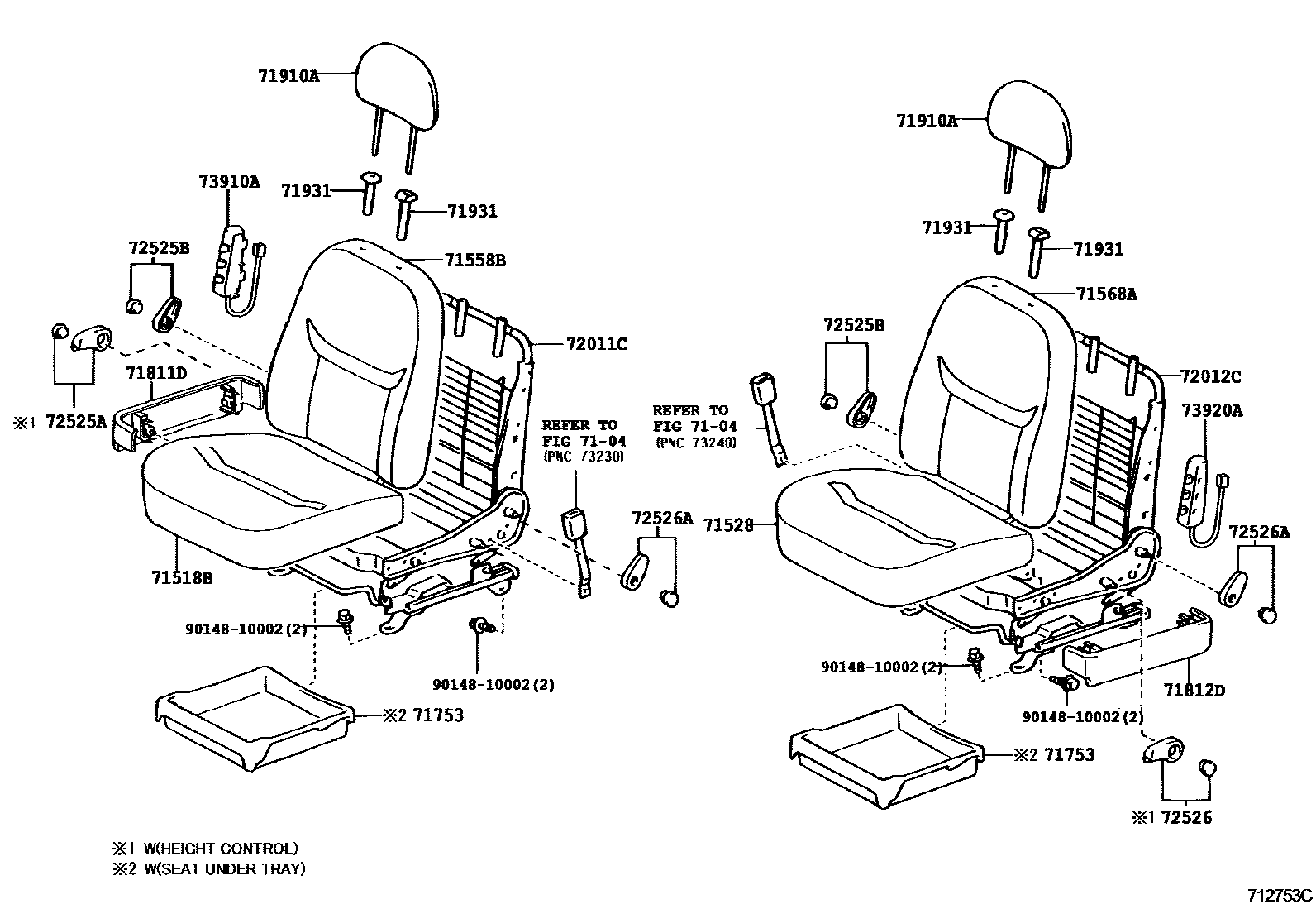 7101 — FRONT SEAT & SEAT TRACK