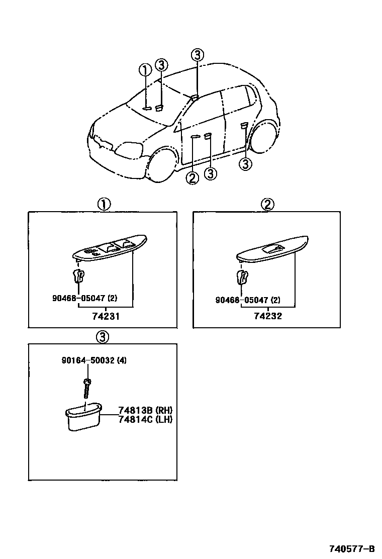 7401 — ARMREST & VISOR