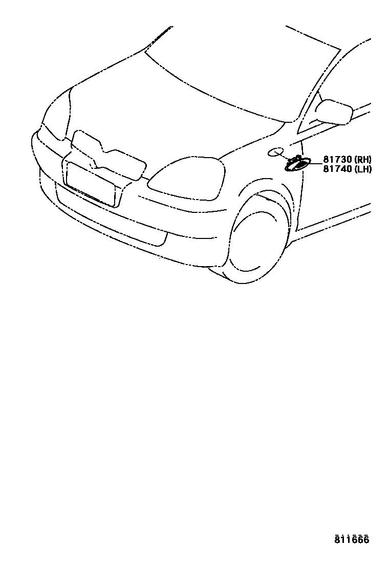 8106 — SIDE TURN SIGNAL LAMP & OUTER MIRROR LAMP