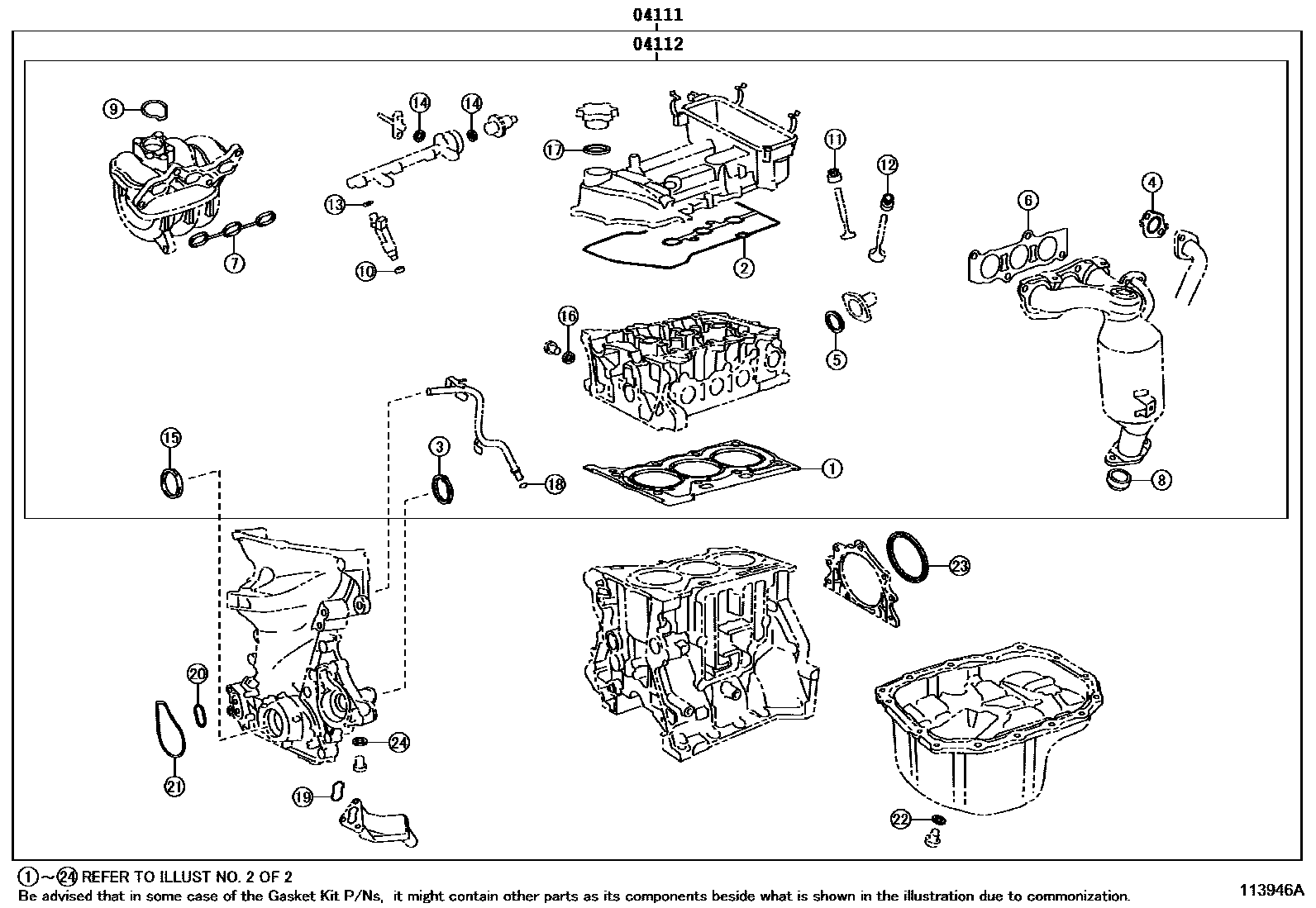 1103 — ENGINE OVERHAUL GASKET KIT