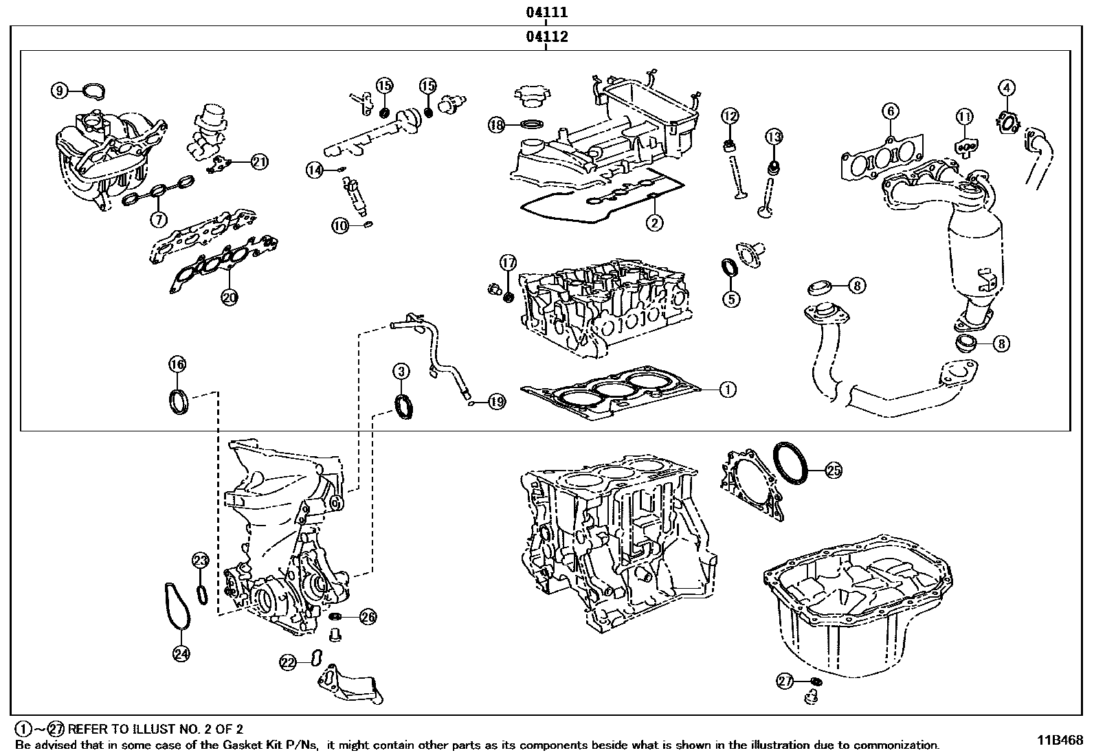 1103 — ENGINE OVERHAUL GASKET KIT