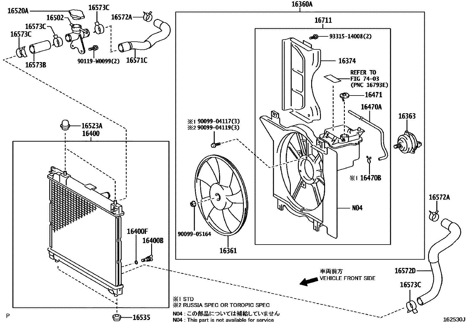 1603 — RADIATOR & WATER OUTLET