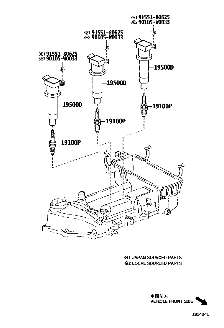 1901 — IGNITION COIL & SPARK PLUG / GLOW PLUG