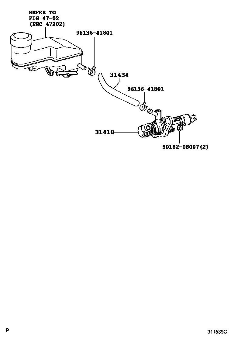 3103 — CLUTCH MASTER CYLINDER