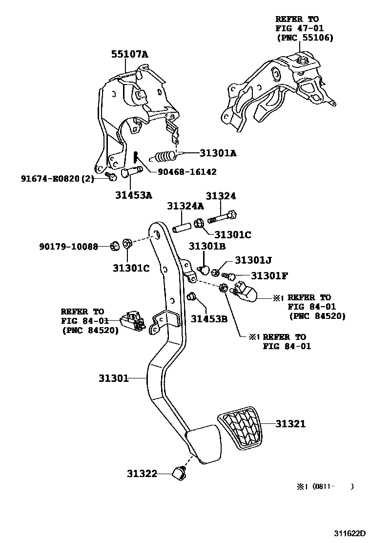 3102 — CLUTCH PEDAL & FLEXIBLE HOSE