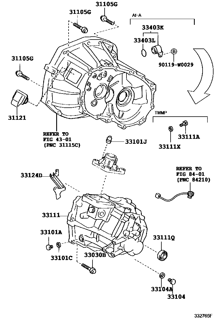 3302 — CLUTCH HOUSING & TRANSMISSION CASE (MTM)