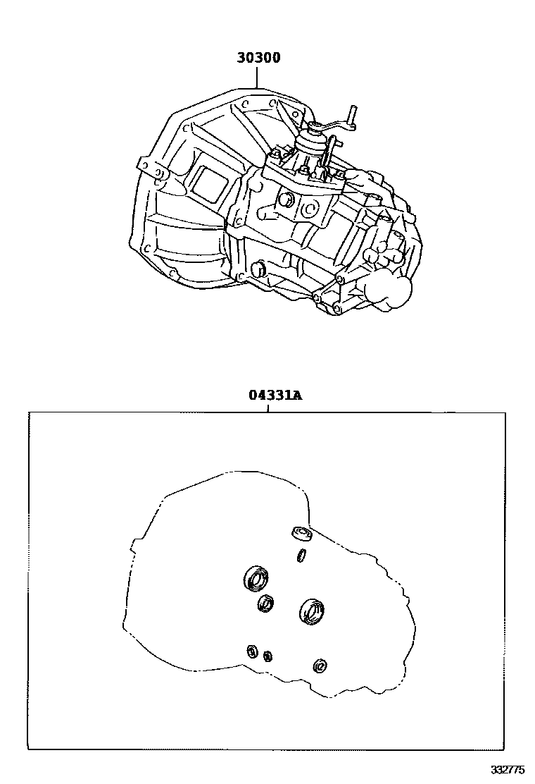 3301 — TRANSAXLE OR TRANSMISSION ASSY & GASKET KIT (MTM)