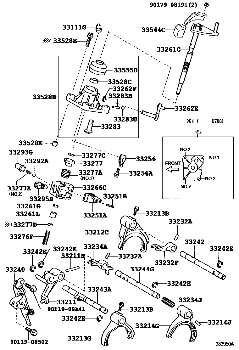 3307 — GEAR SHIFT FORK & LEVER SHAFT (MTM)