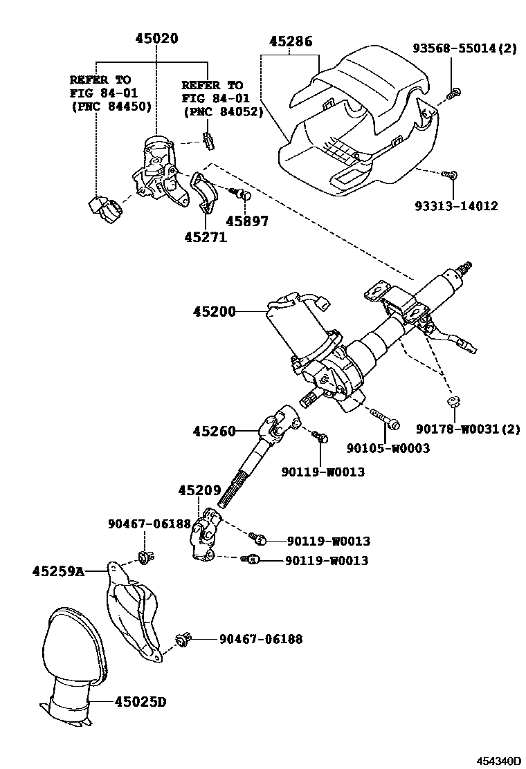 4501 — STEERING COLUMN & SHAFT