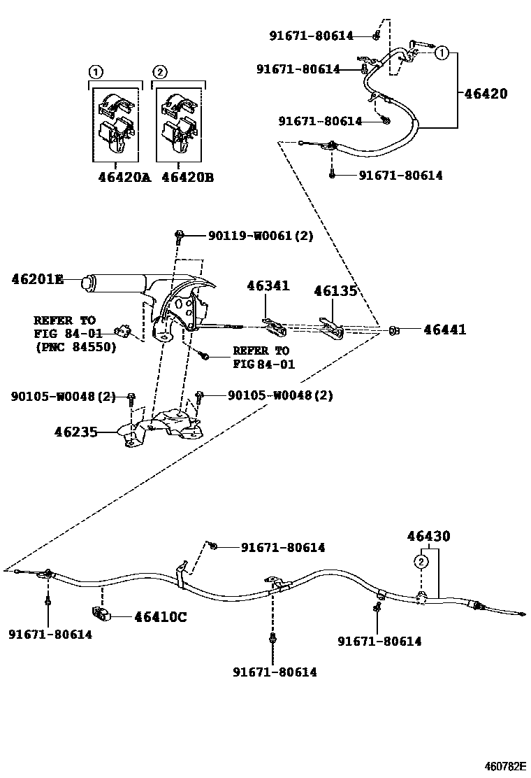 4601 — PARKING BRAKE & CABLE