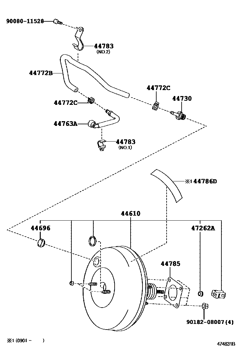 4703 — BRAKE BOOSTER & VACUUM TUBE