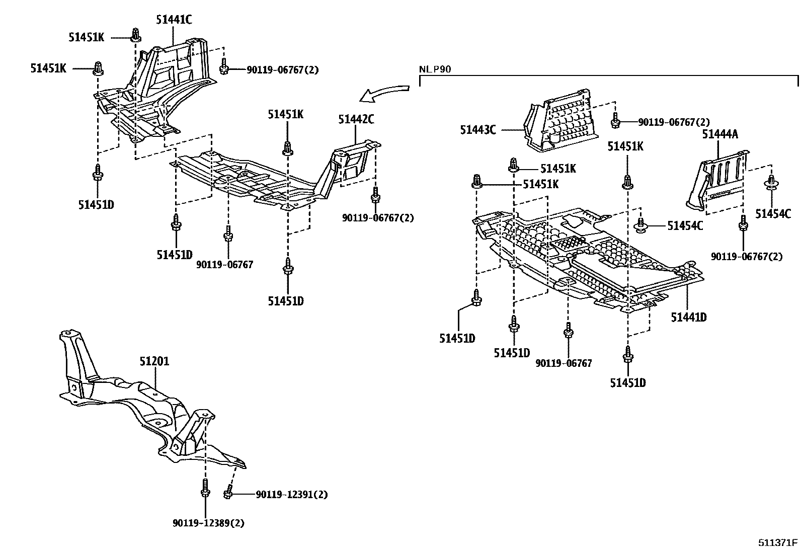 5102 — SUSPENSION CROSSMEMBER & UNDER COVER