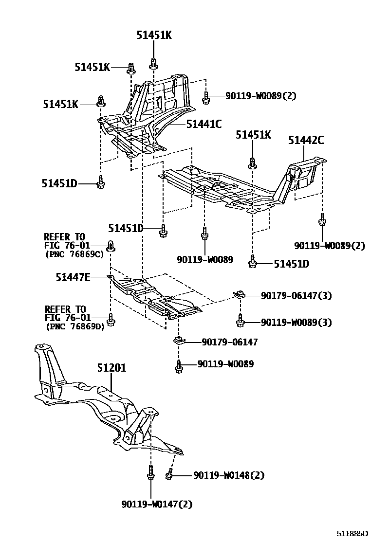 5102 — SUSPENSION CROSSMEMBER & UNDER COVER