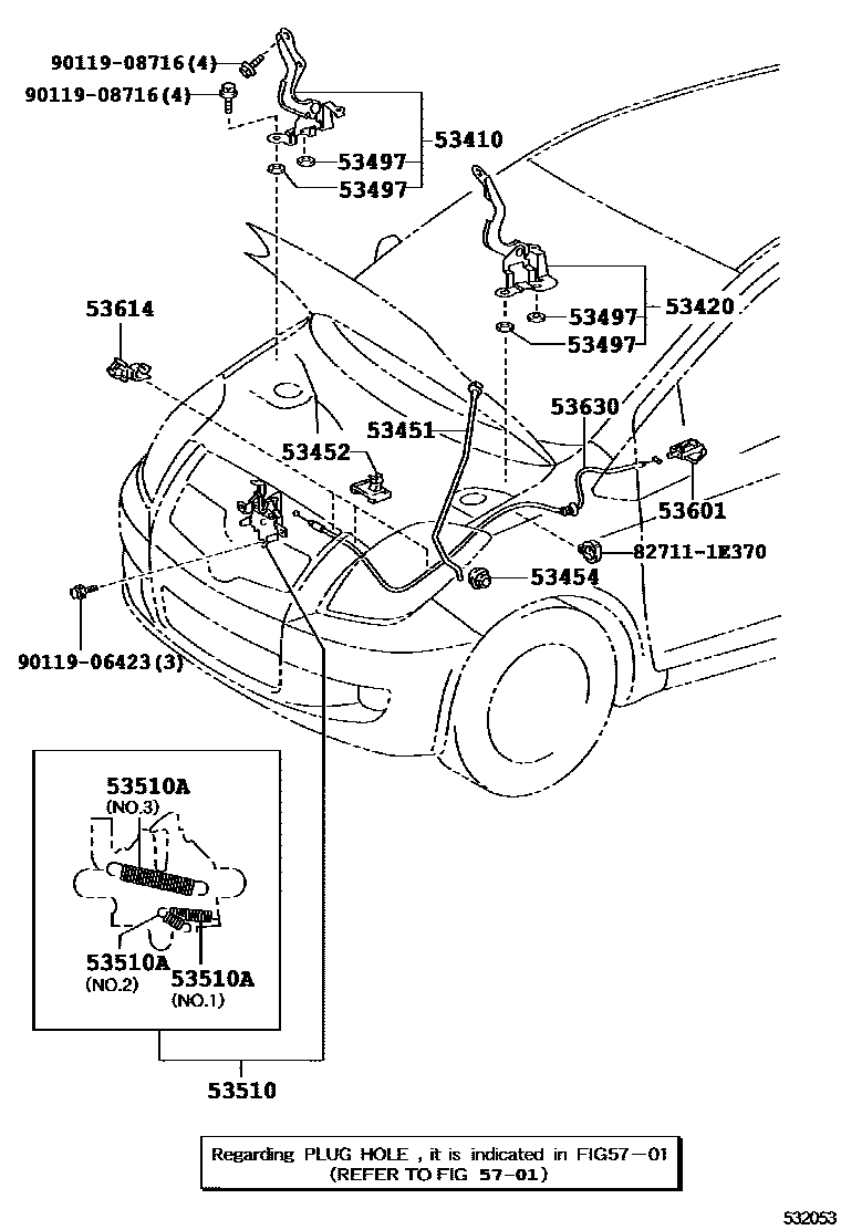 5303 — HOOD LOCK & HINGE