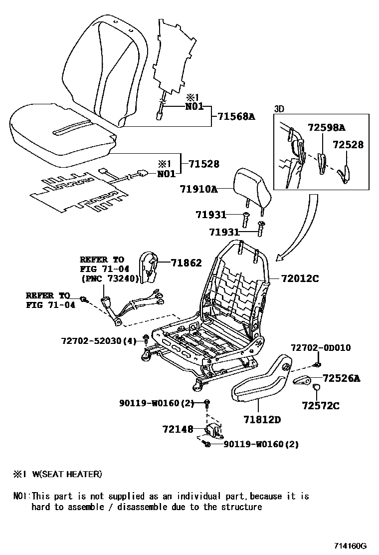 7101 — FRONT SEAT & SEAT TRACK