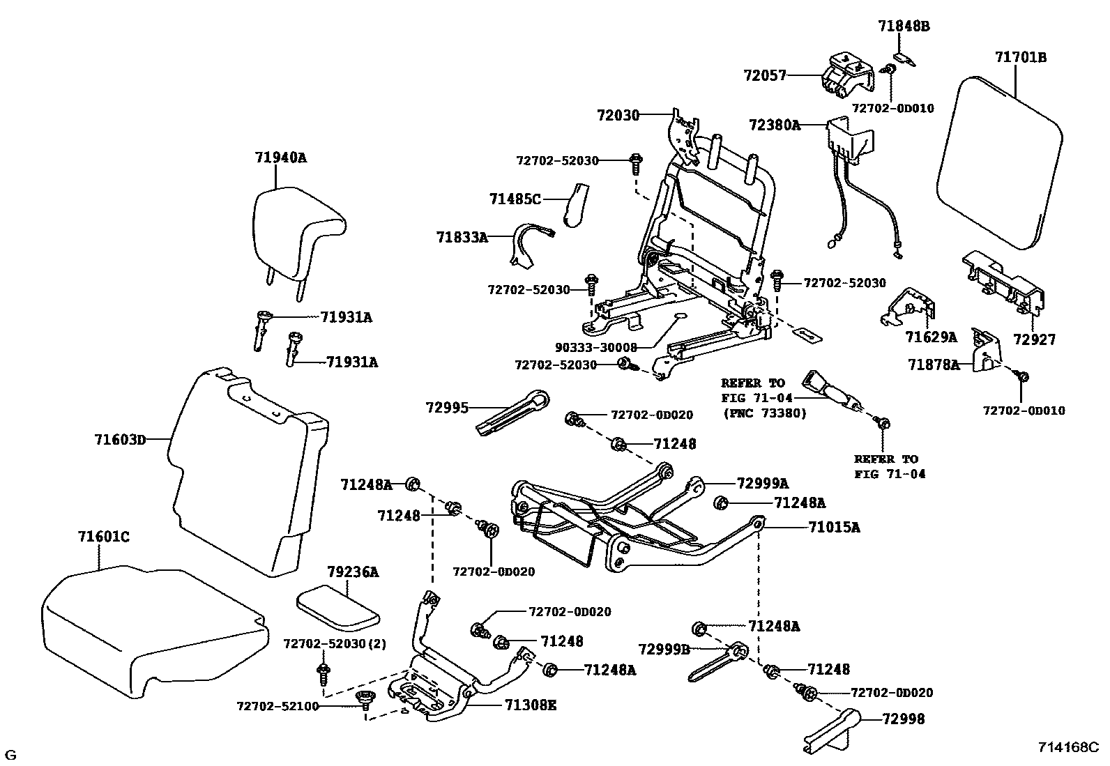 7102 — REAR SEAT & SEAT TRACK