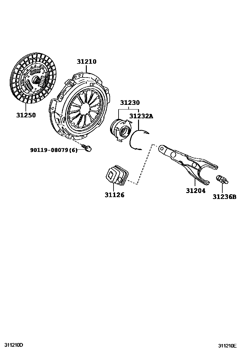 3101 — CLUTCH & RELEASE FORK