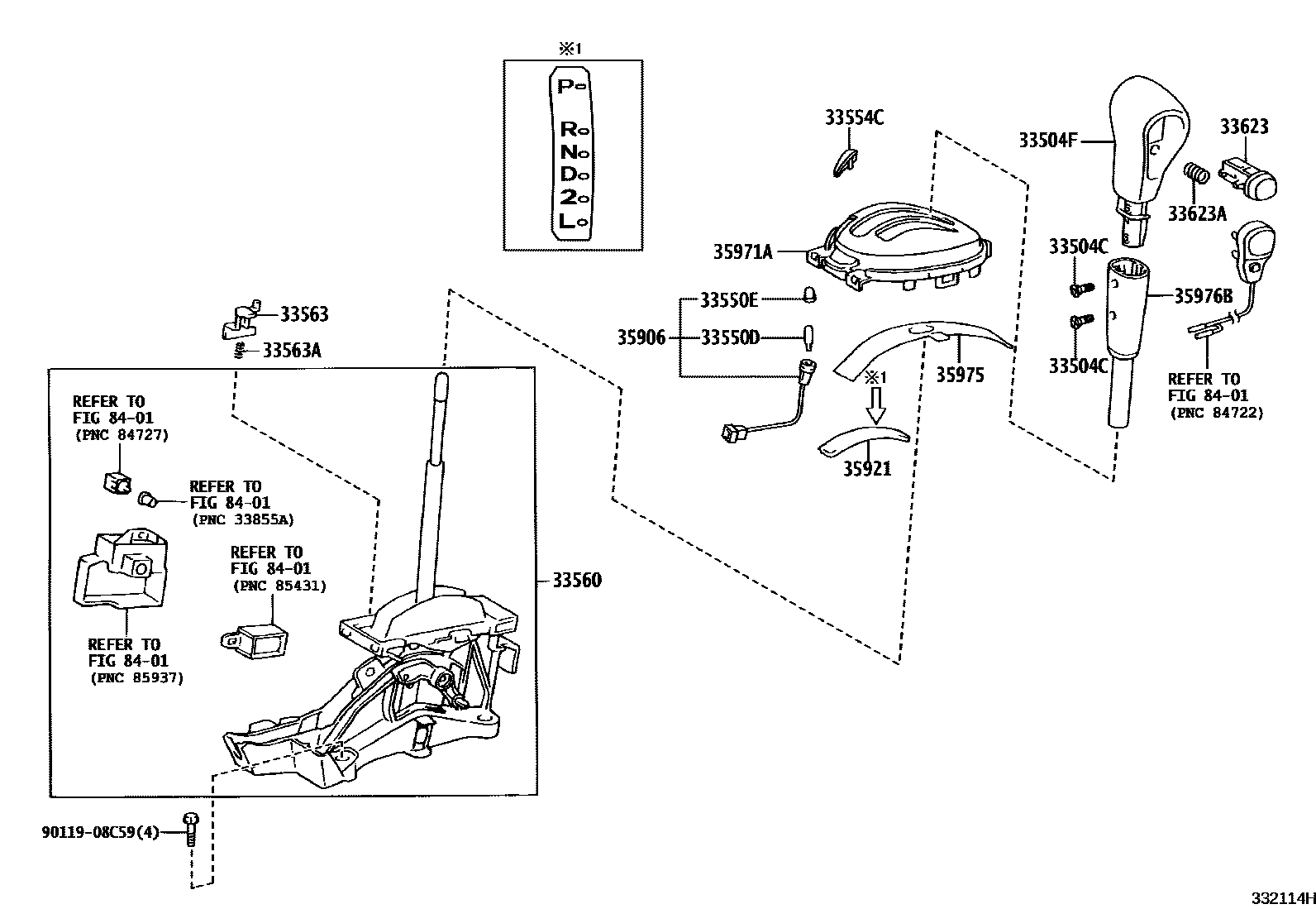 3312 — SHIFT LEVER & RETAINER