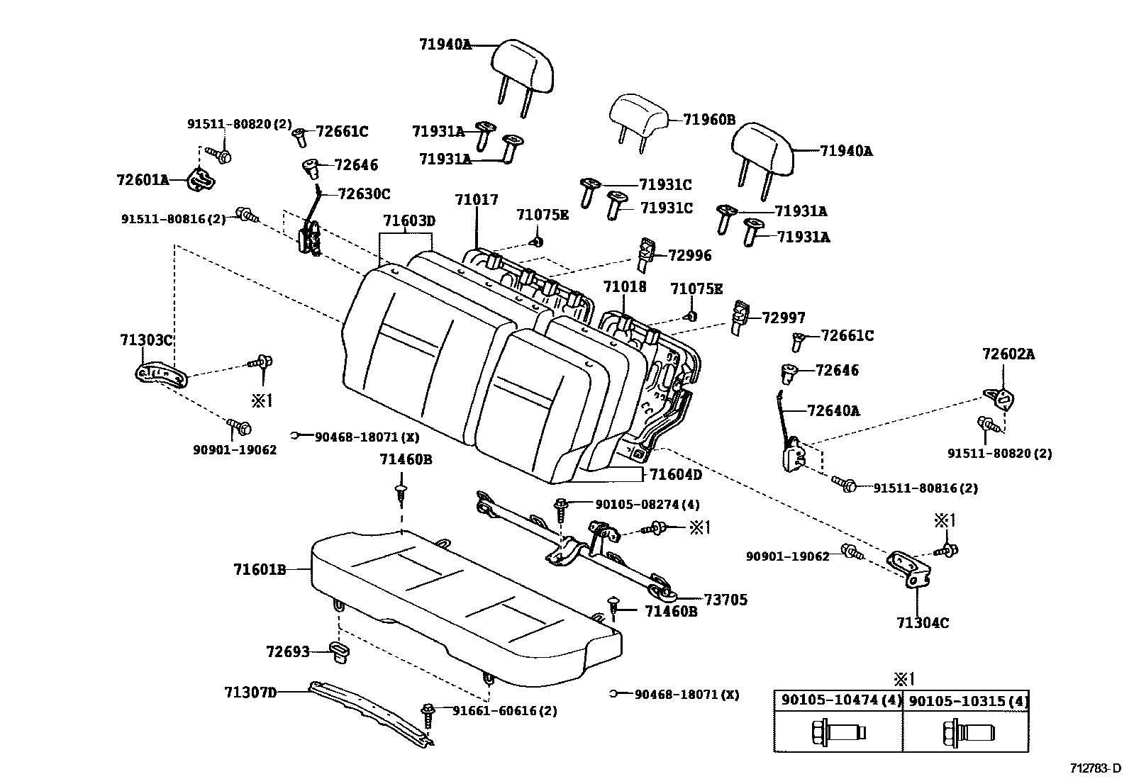 7102 — REAR SEAT & SEAT TRACK