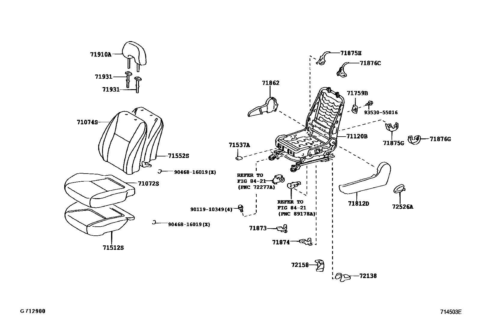 7101 — FRONT SEAT & SEAT TRACK