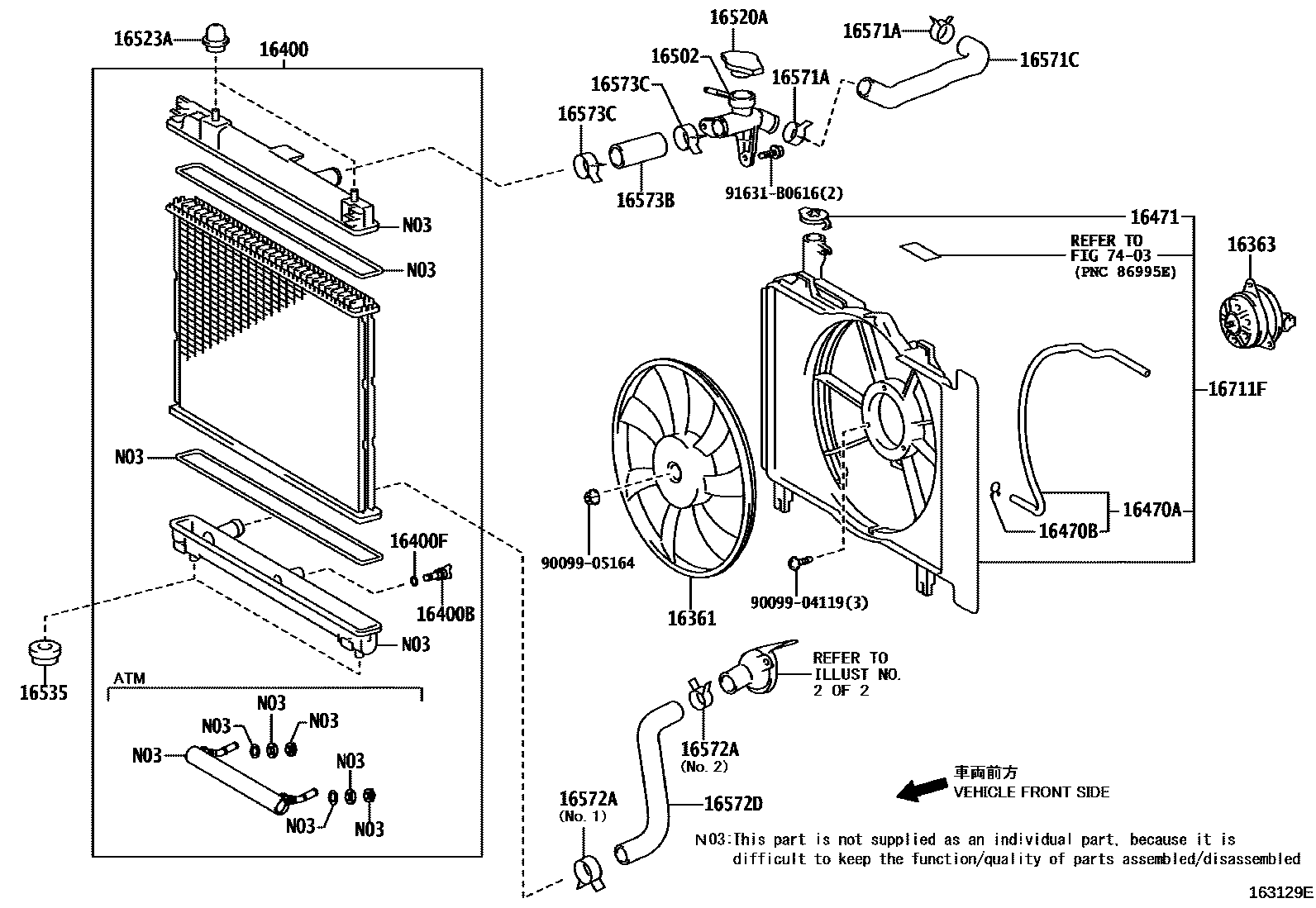 1603 — RADIATOR & WATER OUTLET