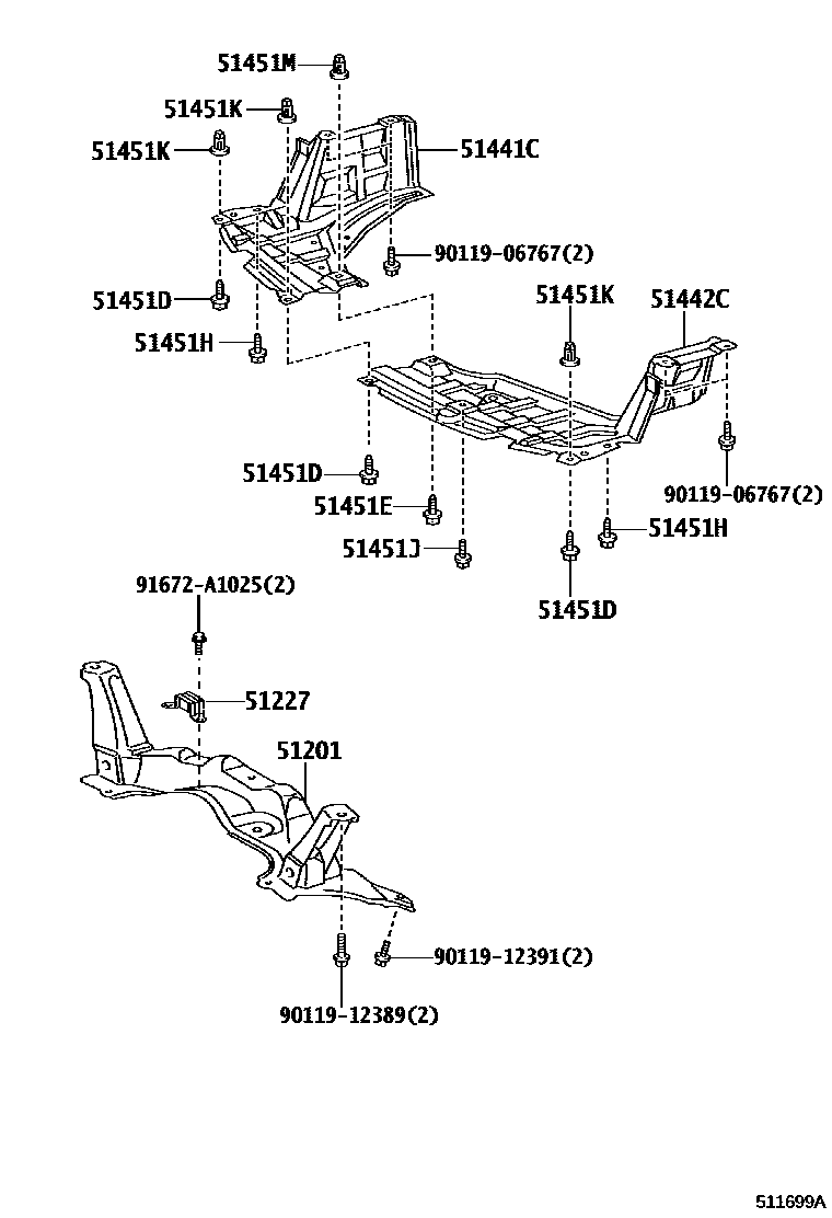 5102 — SUSPENSION CROSSMEMBER & UNDER COVER