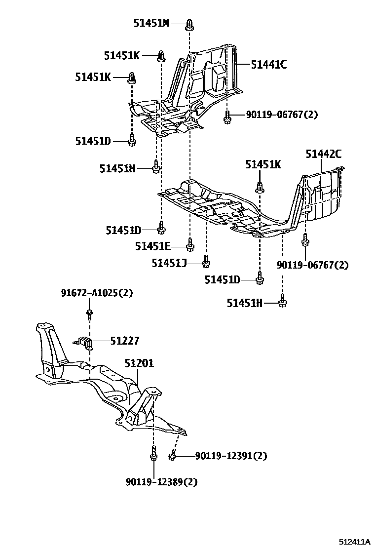 5102 — SUSPENSION CROSSMEMBER & UNDER COVER