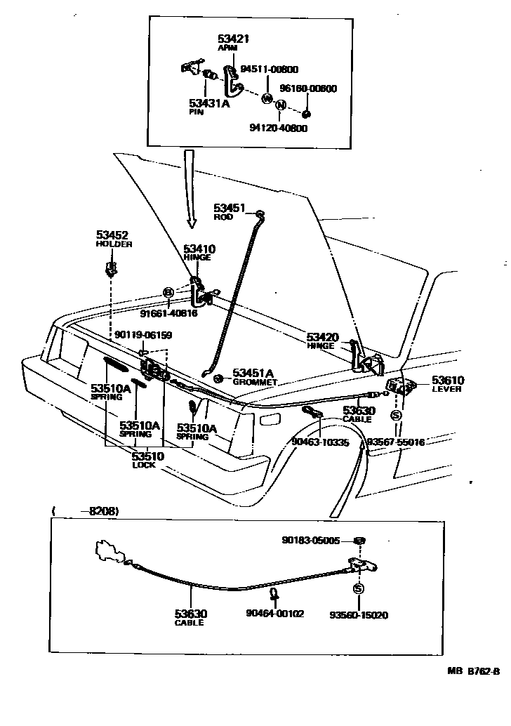 5303 — HOOD LOCK & HINGE