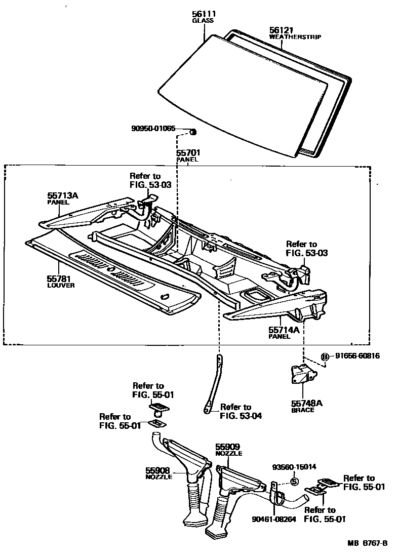 5503 — COWL PANEL & WINDSHIELD GLASS