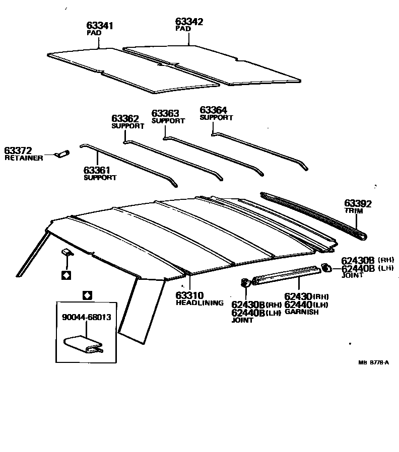 6402 — ROOF HEADLINING & SILENCER PAD