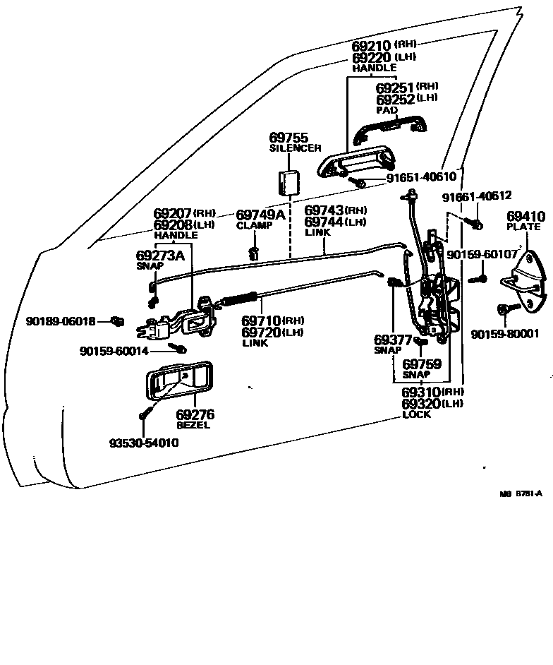 6703 — FRONT DOOR LOCK & HANDLE