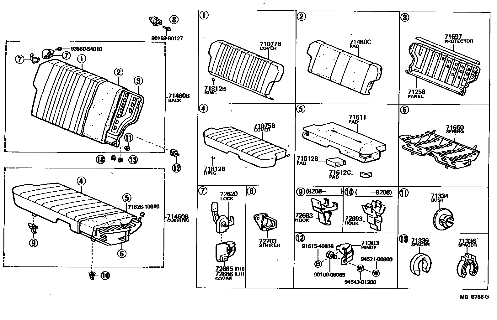 7102 — REAR SEAT & SEAT TRACK