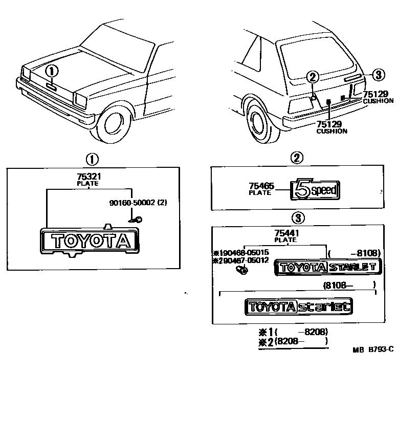 7501 — EMBLEM & NAME PLATE (EXTERIOR & INTERIOR)