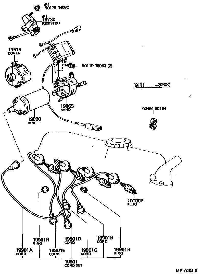 1901 — IGNITION COIL & SPARK PLUG / GLOW PLUG