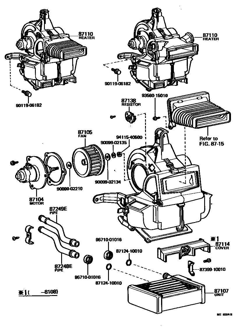 8712 — HEATING & AIR CONDITIONING - HEATER UNIT & BLOWER