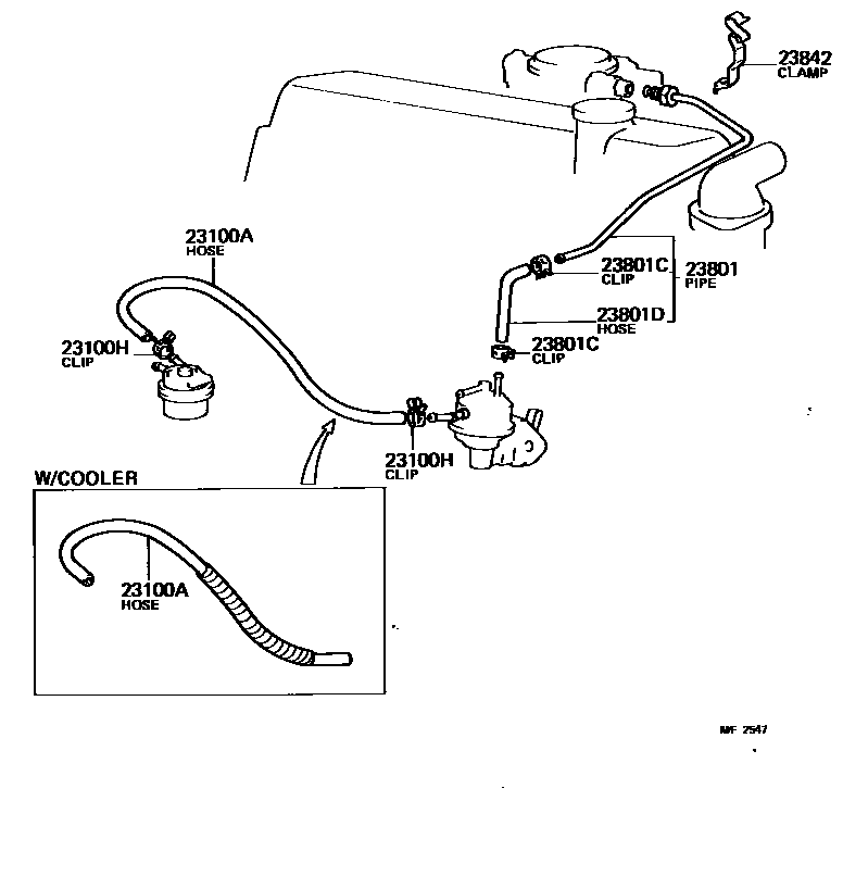 2101 — FUEL PIPE & CLAMP