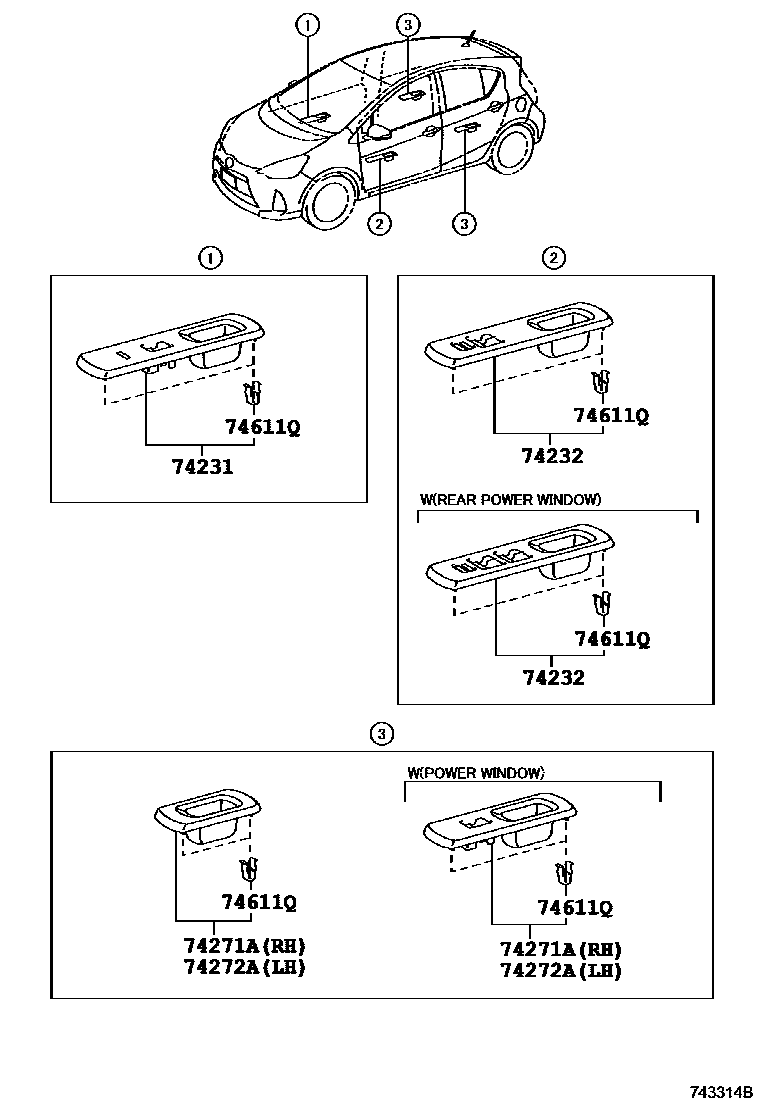 7401 — ARMREST & VISOR