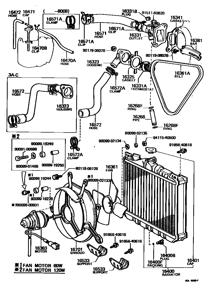 1603 — RADIATOR & WATER OUTLET