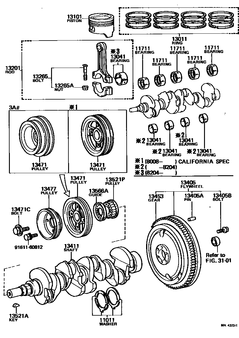 1301 — CRANKSHAFT & PISTON
