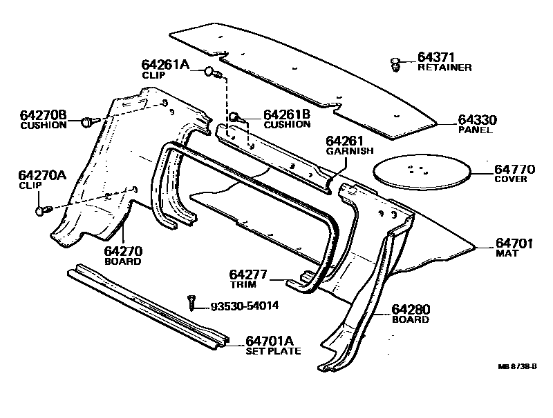 6403 — PACKAGE TRAY PANEL & LUGGAGE COMPARTMENT MAT
