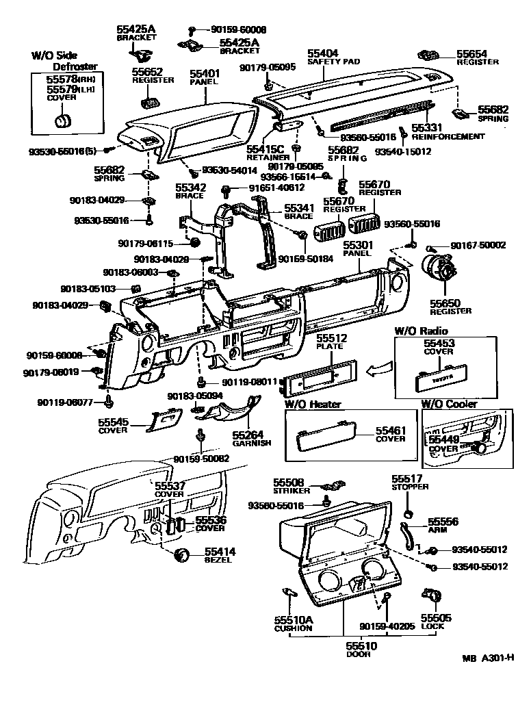 5501 — INSTRUMENT PANEL & GLOVE COMPARTMENT