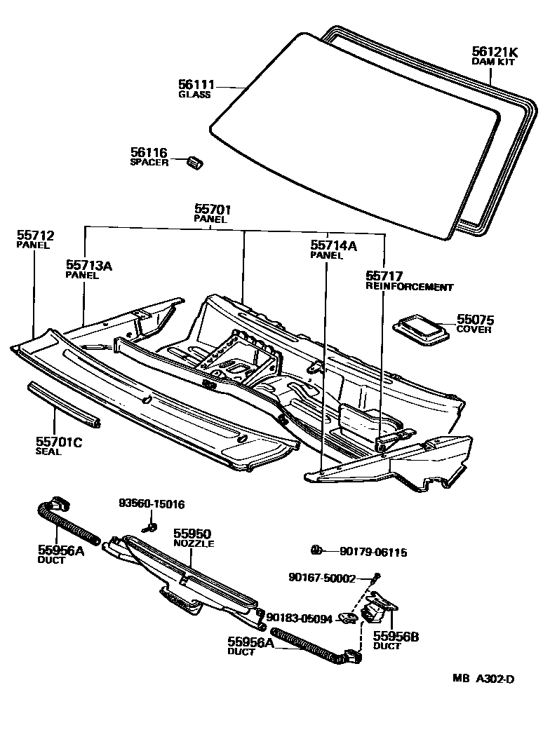 5503 — COWL PANEL & WINDSHIELD GLASS