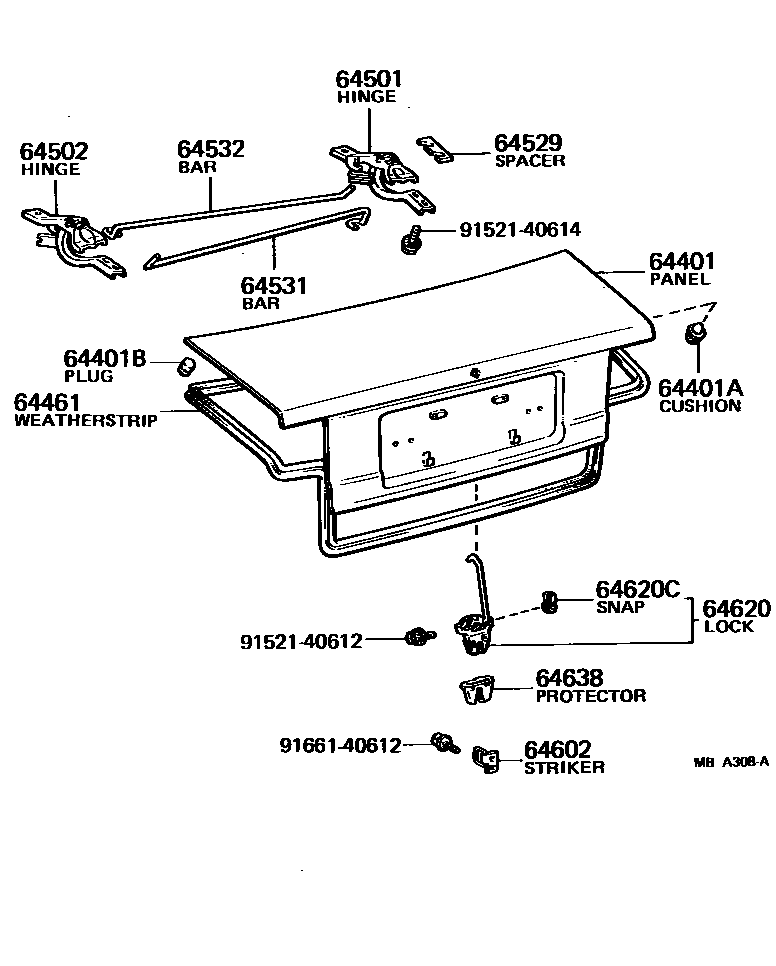 6105 — LUGGAGE COMPARTMENT DOOR & LOCK