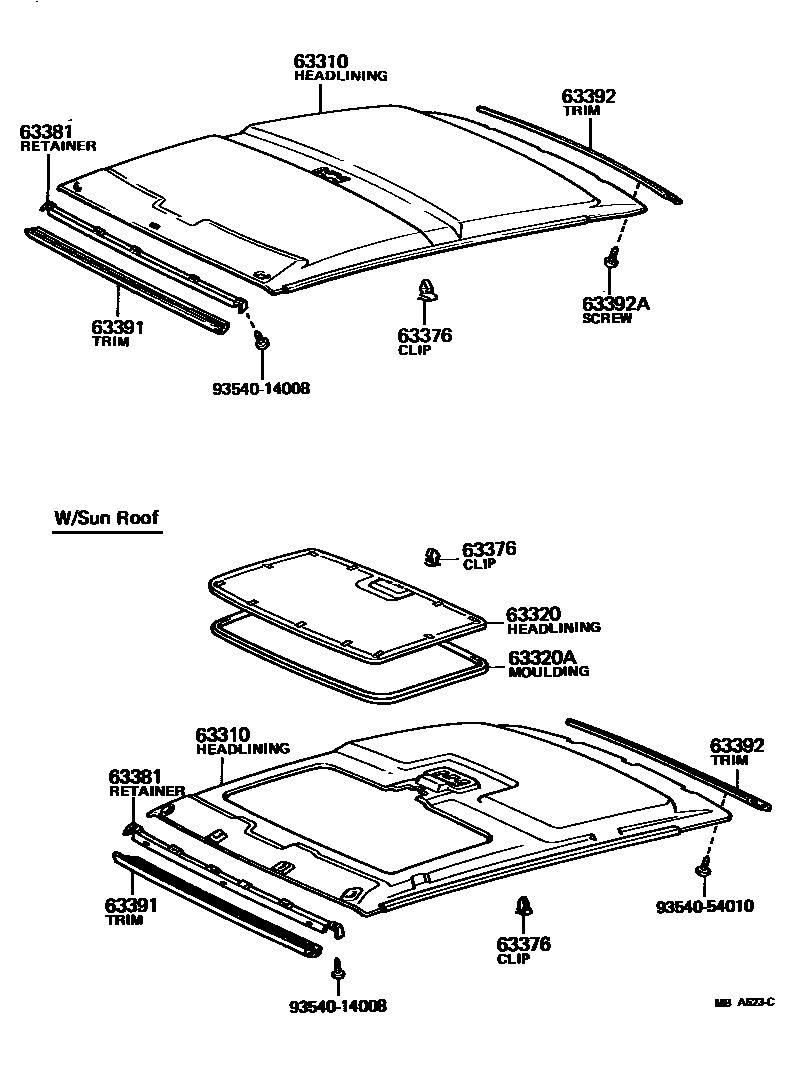 6402 — ROOF HEADLINING & SILENCER PAD