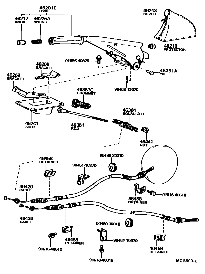 4601 — PARKING BRAKE & CABLE