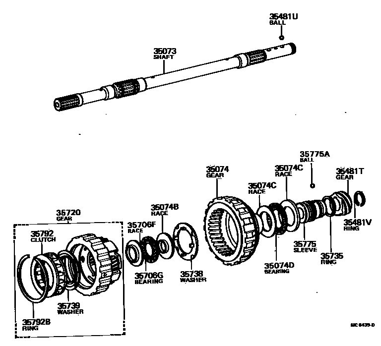 3510 — PLANETARY GEAR, REVERSE PISTON & COUNTER GEAR(ATM)