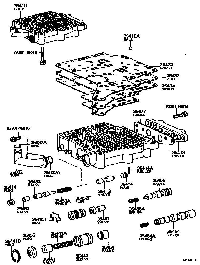 3512 — VALVE BODY & OIL STRAINER (ATM)