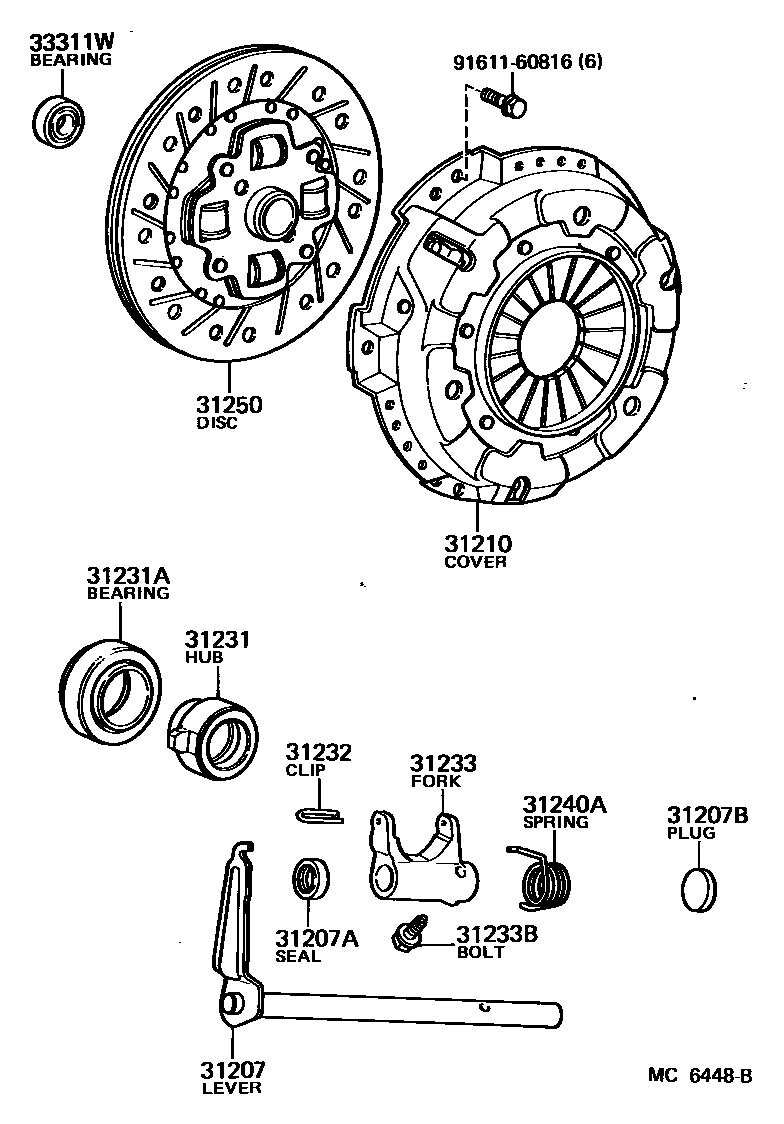 3101 — CLUTCH & RELEASE FORK