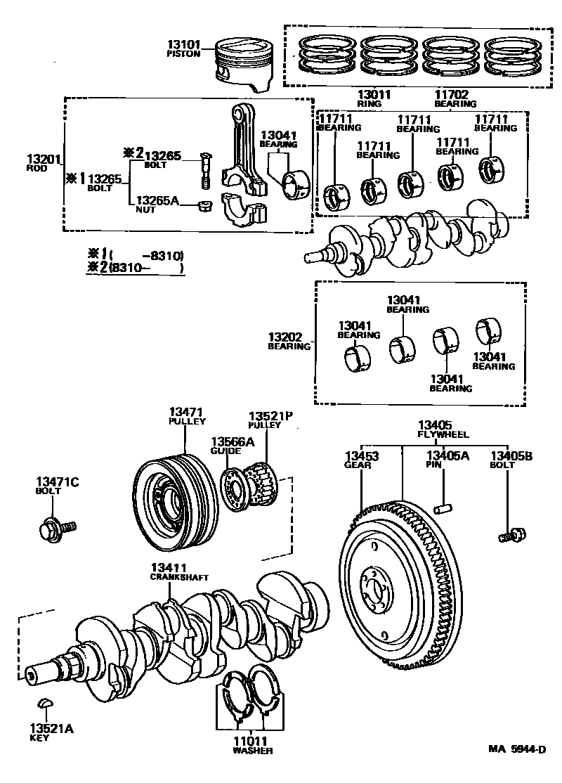 1301 — CRANKSHAFT & PISTON