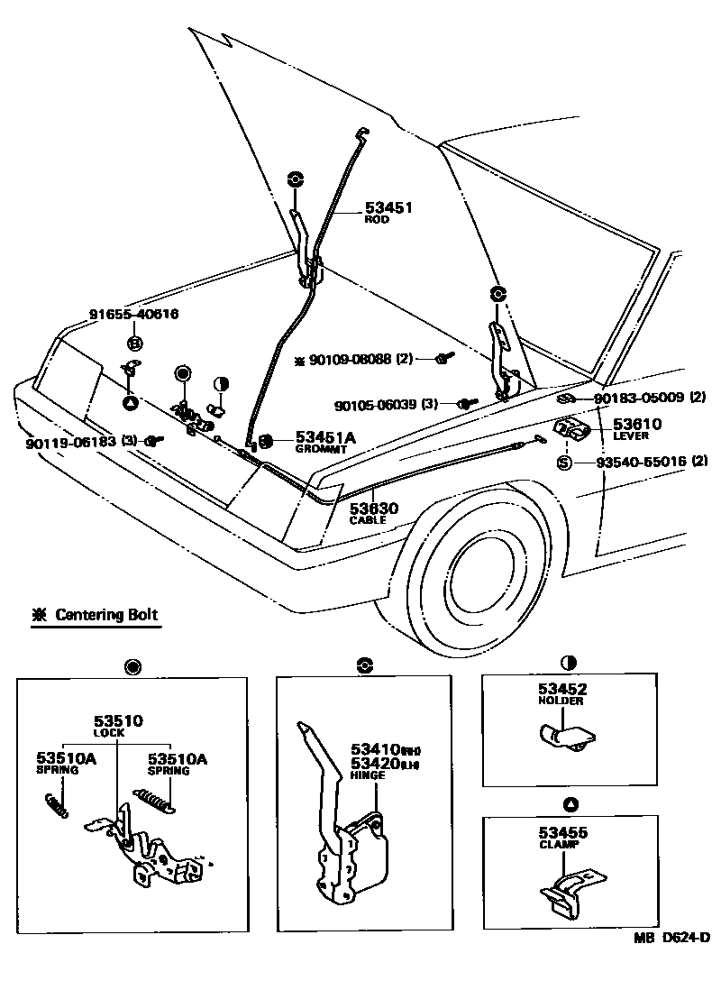 5303 — HOOD LOCK & HINGE